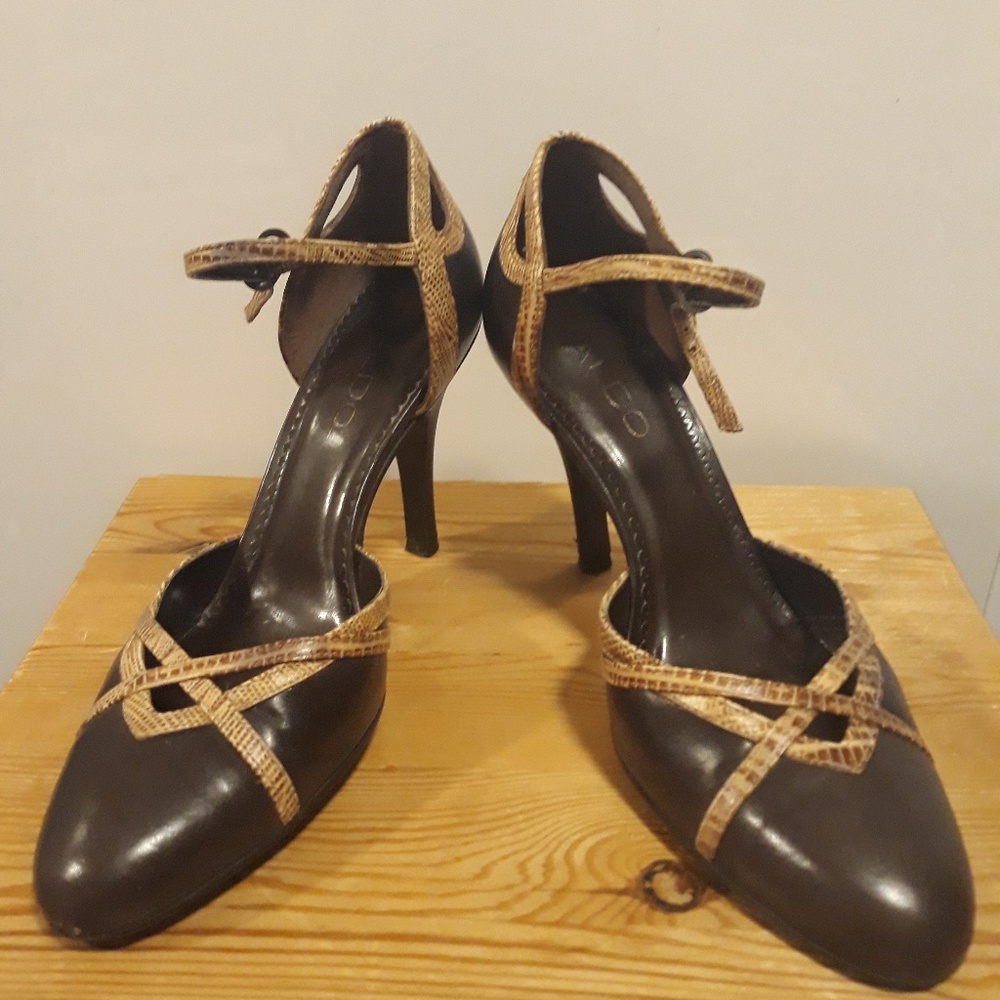 Aldo Brown Leopard Point Women's 3.5" Heel
